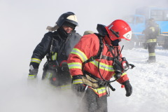 Огнеборцы из областной пожарно-спасательной службы приняли участие в командно-штабных учениях