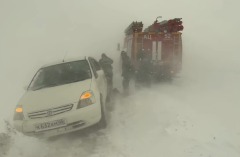 Дежурные сутки пожарных в метель